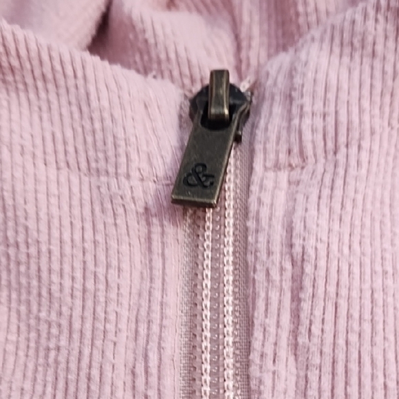 Soft Stretchy 1/2 Zip Hoodie Mid-Weight Shirt Thumbholes - Picture 7 of 16